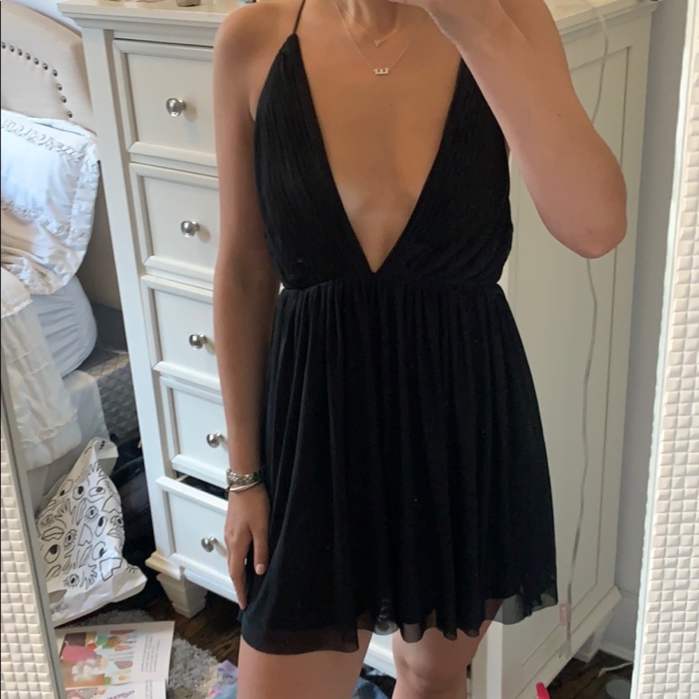 Black halter dress